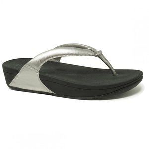 Fitflop Womens Swirl Thong Sandals Size 9 Pewter
